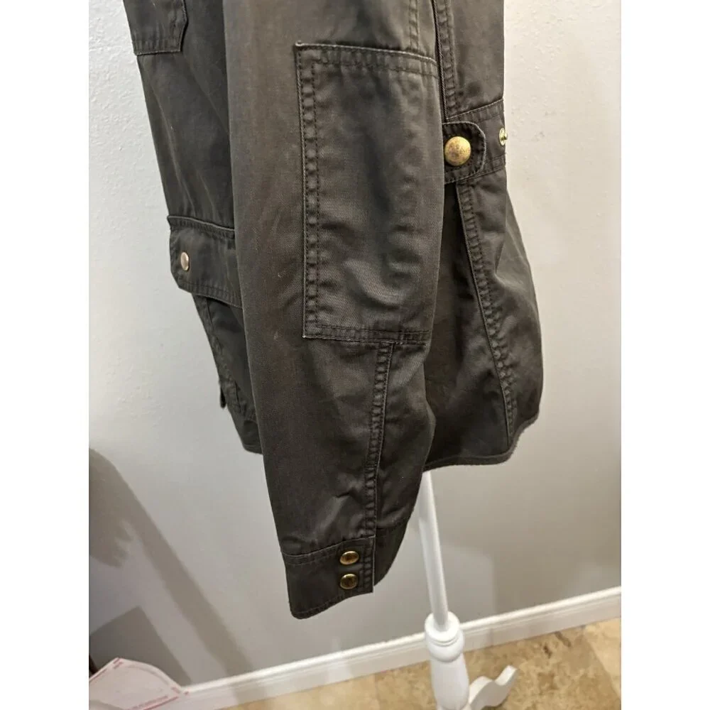 j crew downtown field jacket Military Green Boyfriend Style Size Medium
